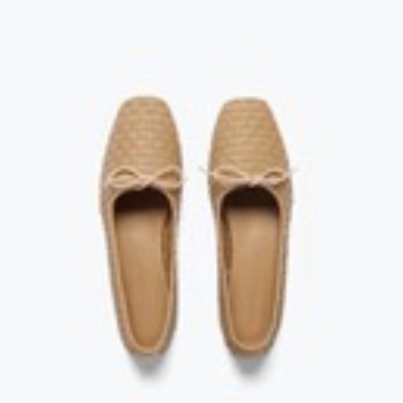 Freda Salvador Jada Square Toe Ballet Flats in Latte Closed Woven Calf Size 8 - Picture 2 of 11